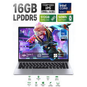 Ordinateur <span class=keywords><strong>portable</strong></span> professionnel 14 pouces 16:10 avec processeur Intel Core 304, 16 Go de RAM LPDDR5, 512 Go de SSD et clavier rétroéclairé – Stock US/UE, certifié CE FCC - Product Image 1