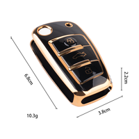 Porte-clés de voiture pliable en TPU de luxe, antichoc et durable, dernière nouveauté en gros, promotion exceptionnelle