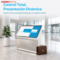 Kiosque interactif d'orientation intérieur avec SDK, terminal de navigation intelligent en arabe pour bâtiments commerciaux (verre et métal)