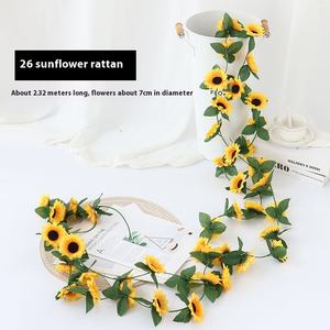 زهرة محاكاة عباد الشمس اليدوية 26 رأس زهرة الروطان للشرفة الزفاف عبر الحدود ديكور المنزل - Product Image 6
