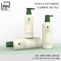 Bouteille vide en PET personnalisée de forme ronde pour shampoing et après-shampoing 300/400/500/600 ml, contenant cosmétique pour lotion corporelle