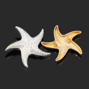 Boutons personnalisés pour l'industrie du textile : boutons irréguliers en forme de coquillage, conque, étoile de mer, boutons à tige en métal alliage de forme spéciale, boutons étoile. - Product Image 6
