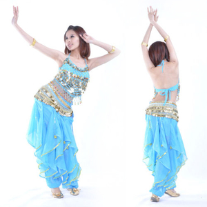 Bestdance <strong>Belly</strong> <strong>Dance</strong> Three-Piece Set Pepper Top <strong>Dance</strong> Spinner Pants Gold Coin <strong>Waist</strong> <strong>Chain</strong> Handmade <strong>Belly</strong> <strong>Dance</strong> Show Set - Product Image 5