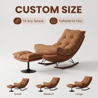 Fauteuil de salon en cuir véritable avec cadre de soutien incurvé renforcé, forte capacité de charge, stable, pour la maison ou le bureau