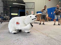 Neue Technologie Animatronischer Eisbär Gehender Roboter Dinosaurier Ferngesteuerter Roboterhund für Freizeitpark Sicherheitsroboter