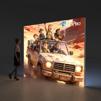 Boîtes lumineuses modulaires en tissu avec cadre LED pour salons professionnels et expositions