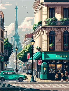 XIXI Europe Classic Peinture Diamant 5D en Acrylique DIY, Artisanat Artistique sur Tissu pour Adultes, avec Stylo de Pose de Pierres Précieuses Élégant et Motifs Imprimés - Product Image 5