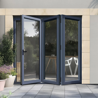 Portes pliantes en aluminium modernes de haute qualité et économiques avec applications extérieures et villas Taille et couleur personnalisées Fabriqué en Chine