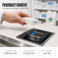 Lecteur de codes-barres Lane Ready pour caisse de magasin, moteur d'imagerie omnidirectionnel avec capture de codes sur écran et sortie d'images