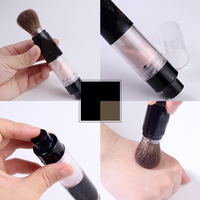 Kuas Bedak Smudge Hotsales Bulu Sintetis untuk Kecantikan Wajah Bebas Kekejaman Hewan, Dapat Digunakan untuk Mencukur, Set Kuas Makeup