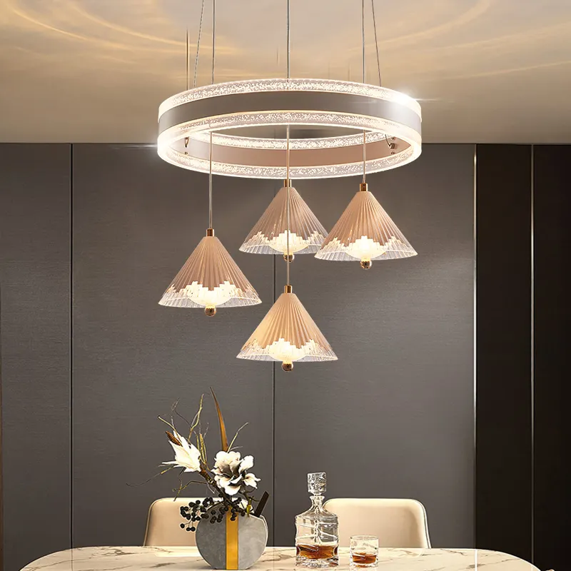 Loft Chandeliers Led Light Pendant Lamp Round Minimalist Design Home Decor Vintage Lighting Chandelier