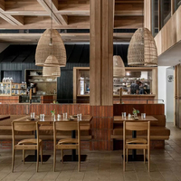 Ensembles de tables à manger modernes de luxe pour les restaurants d'hôtels 5 étoiles avec des chaises rembourrées durables, bois personnalisable, utilisation en bar, salle de sport