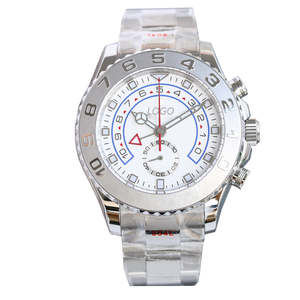 44mm Men's Stainless Steel Watch with <b>Automatic</b> Ceramic Bezel 3A Mens <b>Wristwatch</b> Featuring ETA Movement 22mm Band Width - Product Image 1