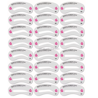 24pcs outils de maquillage JDK-ES7069 sourcils timbres pochoirs pour la peinture vente en gros