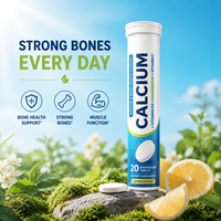 Comprimés effervescents de calcium, vitamine D3, magnésium, vitamine C - Complément minéral quotidien pour adultes, soutien immunitaire, antioxydant, ODM, OEM