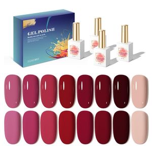 AILANUO Vente à Chaud Promotionnel Haute Qualité Pastel Gel Polish Collection 8 Couleurs Couverture Pigment Hema Free Gel Vernis à Ongles Set - Product Image 1