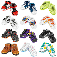 Mini blocs de construction en plastique en forme de chaussures, puzzle 3D, jouet éducatif, cadeau pour enfants de 5 à 7 ans, transport, écologique, non toxique