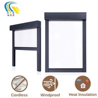 Écran zippé rétractable extérieur imperméable à l'eau stores enrouleurs coupe-vent pare-soleil volets roulants en métal rideaux de porte