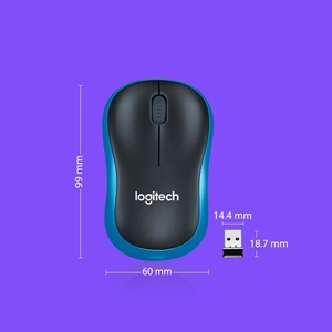 Hot Bán Cho Logitech M186 Chuột Không Dây 1000Dpi Thiết Kế Tiện Dụng Cho Thuận Tay Phải Người Sử Dụng <span class=keywords><strong>Nano</strong></span> <span class=keywords><strong>Receiver</strong></span> 2.4Ghz Cho PC Văn Phòng Lap - Product Image 5