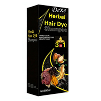 Shampooing Colorant Capillaire 3-en-1 Original de Haute Qualité à Base de Gingembre et Ginseng Bio Arabe pour Cheveux Bruns et Noirs, Teinture Rapide