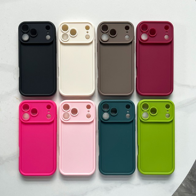 Modern Design 8 Colors TPU Shockproof Waterproof Pure Color Customizable Multi-Brand Compatible OEM Supported Phone Case
