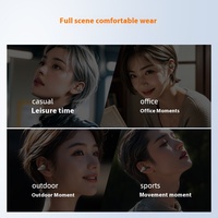 Écouteurs sans fil W600 Mini Clip-on OWS à oreille ouverte, Bluetooth, suppression du bruit ENC, son stéréo 3D surround, en silicone, pour le sport