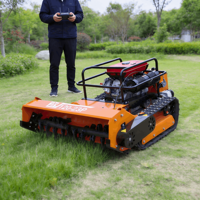 Tondeuse à gazon télécommandée diesel Euro V, tondeuse à gazon robotisée à double cylindre de 23 CV