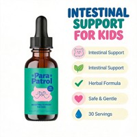 Gouttes à mâcher à base de plantes pour la santé digestive des enfants |   Complément alimentaire liquide pour le soutien intestinal Para Patrol pour enfants, 30 ml