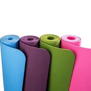 Tapis de yoga tpe 6mm, anti-odeur, personnalisé, sans danger, usine directe, antidérapant