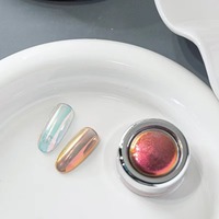 Poudre de lueur de lune pour nail art, poudre néon super scintillante, poudre délicate effet miroir polarisé, poudre d'aurore féerique