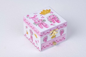 Scatola Musicale Rettangolare in Legno Ever Bright con Meccanismo a Manovella e Bambola Danzante, Durata del Suono 120 Secondi - Articolo Regalo - Product Image 6