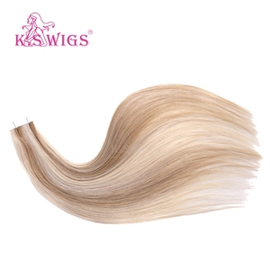 Extensions de cheveux humains à bandes adhésives en gros KSWIGS, directement de l'usine, 10-40 pouces, personnalisables pour les distributeurs de salons - Product Image 3