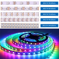 Bande LED adressable RGB DC12V WS2815 MT16703 5050 SMD 30-144 LED avec reprise de point de rupture pour éclairage d'ambiance de salle de jeu