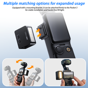MEDALight Mini Lámpara de Bolsillo, <span class=keywords><strong>Luz</strong></span> de Video con Soporte de Zapata Fría, Luces para Cámara para DJI, Accesorios para Cámaras de Acción - Product Image 5