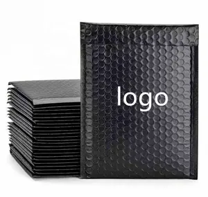 Stampa personalizzata Riciclabile mailing Biodegradabile Al 100% nero pochette bulle borse di trasporto per l'abbigliamento