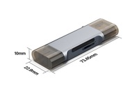 Lector de Tarjetas USB2.0 3.0 2 en 1 Personalizado de Fábrica para Tarjetas SD y TF, Lector de Memoria, Adaptador de Escritura Multitarjeta, Unidad Flash OEM
