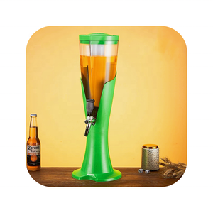 Distributeur de bière portable <span class=keywords><strong>à</strong></span> LED avec robinet pour les fêtes, avec distributeurs de boissons froides en plastique pour jus, cola et autres boissons - Product Image 1