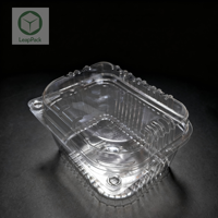 Boîte de conservation jetable en PET de haute qualité pour aliments, sandwichs, sushis, salades, avec design rectangulaire, vente en gros, utilisation pour le pain et le sucre