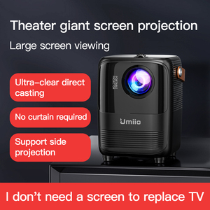 Hot bán umiio A008 chiếu nhà máy xách tay thông minh <span class=keywords><strong>Android</strong></span> 3D 4K proyector cho du lịch cắm trại - Product Image 3