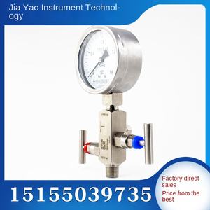 Preço de fábrica 304 316 Aço Inoxidável Integrado De Duas Válvulas Grupo Barômetro De Medidor De Pressão De Óleo Sísmico - Product Image 3