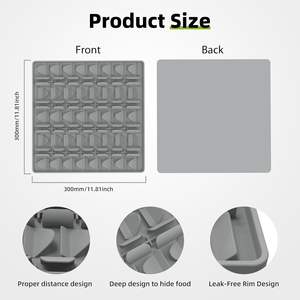 Tapete de Silicona Superdesign para Perros, 12x12 Pulgadas, Tapete de Forrageo Lento, Impermeable, Suministros de Entrenamiento para Mascotas - Product Image 2