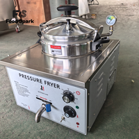 Friteuse à poulet électrique commerciale Henny New 16L en acier inoxydable, pour usage domestique, friteuse à pression rapide pour la restauration rapide avec moteur de friteuse à pression