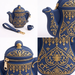 Portamonete in Silicone 3D a Forma di Animale Islamico: Falco, Melagrana, Teiera, Kunafa, Dattero - Personalizzabile con Logo OEM, Portachiavi con Cerniera, Mini Portafoglio, Regalo - Product Image 3