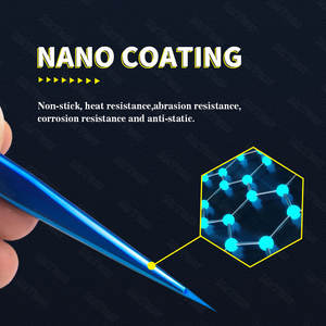 Mayuan MY-50 Pince à épiler de précision en acier inoxydable bleu à pointe fine pour <span class=keywords><strong>réparation</strong></span> <span class=keywords><strong>d</strong></span>'empreintes digitales de cavalier de carte PCB de téléphone portable - Product Image 5