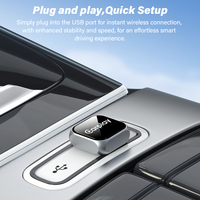 Adaptateur sans fil portable KYERE KY-4242 CarPlay Android Auto 2-en-1, convertit le dongle USB filaire en sans fil, compact, multimédia