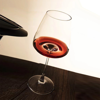 Ensemble de 2 verres à vin rouge Shunstone personnalisés de 350 ml, style Bourgogne, fabriqués à la machine, de luxe, réutilisables, à long pied, avec coffret cadeau pour les fêtes