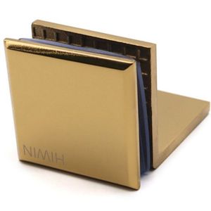 Fulida Stainless Steel Glass Clip <b>Mirror</b> Gold Finish 90 Degree Square Frameless <b>Door</b> Bath Hardware - Product Image 2