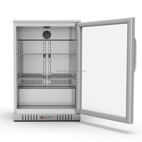 Vente en gros d'usine Mini réfrigérateur 145L avec porte en verre simple comptoir bière jus boisson froide présentoir pour boissons
