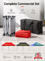 Tente pliante en aluminium robuste sur mesure 3x4,5m, structure diamant 50mm, imperméable, gazebo publicitaire avec parois latérales pour événements