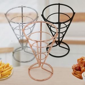 Peralatan makan kerucut Amerika Bar restoran Barat rak ayam goreng keranjang makanan ringan perlengkapan pesta rak kentang goreng - Product Image 4